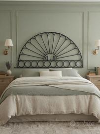 Testata a letto matrimoniale vintage in ferro