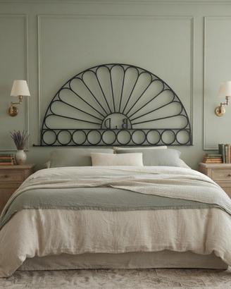 Testata a letto matrimoniale vintage in ferro