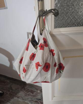 Borsa artigianale double face, fatta a mano, nuova