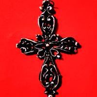 CIONDOLO *NUOVO* CROCE GOTICA *STILE ANTICATO*