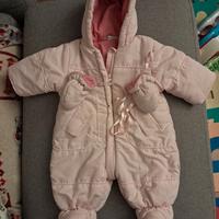 Tutina imbottita per neonata 3 mesi rosa