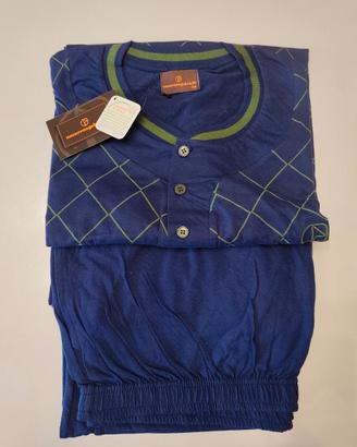 Pigiama Uomo NUOVO in cotone maniche lunghe tg.58