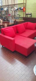 Divano letto rosso