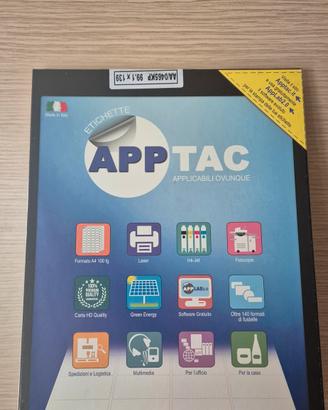 Etichette adesive AppTac: 99 X 139 mm, A4