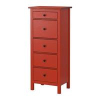 Ikea Hemnes cassettiera alta rossa
