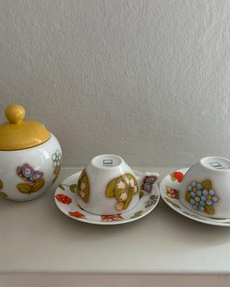 Set 2 tazzine con zuccheriera