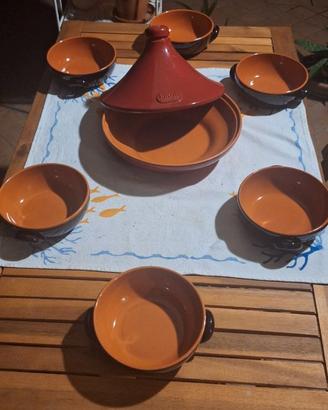 Tajine Piral+coperchio+ ciotole