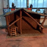 Capanna presepe in legno