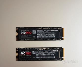 2X NUOVE Samsung 990 PRO 2TB  + GARANZIA 5 Anni