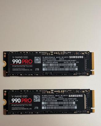 2X NUOVE Samsung 990 PRO 2TB  + GARANZIA 5 Anni