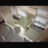 Tavolo cristallo con sedie