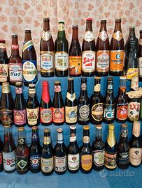 Collezione rare bottiglie birra.