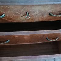 Comó con specchio antico in legno