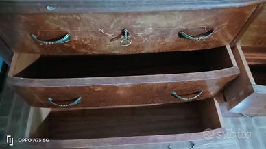 Comó con specchio antico in legno