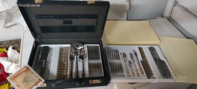 Set posate in acciaio inox e oro zecchino 
