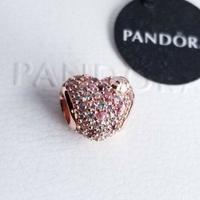 PANDORA Charm Cuore con Coccinella Splendente