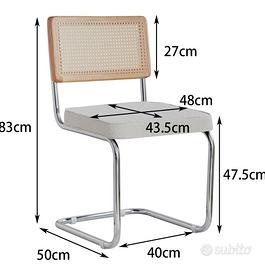 Set 6 sedie per sala da pranzo / ufficio