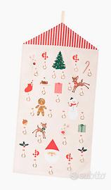 Decorazione calendario dell'Avvento in tessuto