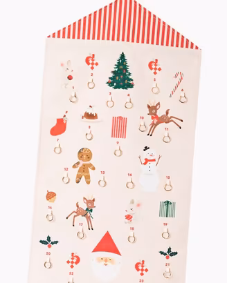 Decorazione calendario dell'Avvento in tessuto