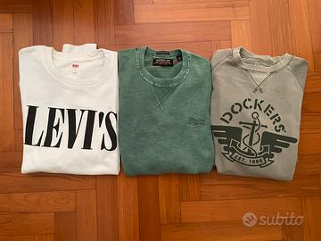 Lotto 3 Felpe Girocollo Brand Casual M/S