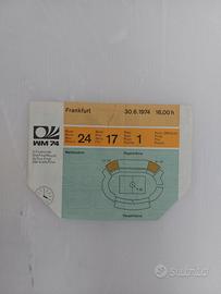 1974 BIGLIETTO MONDIALI DI CALCIO