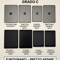 Apple iPad 9 pezzi grado C - Funzionanti