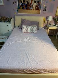 Letto contenitore una piazza e mezza con materasso