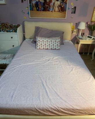 Letto contenitore una piazza e mezza con materasso