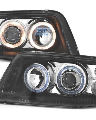 FARI VOLKSWAGEN VW T5 03-09 ANGEL EYES FONDO NERO