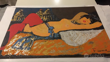 Serigrafia "La modella" di Salvatore Fiume