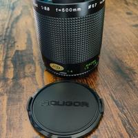 Obiettivo Soligor catadiottrico 500mm Mirror Lens