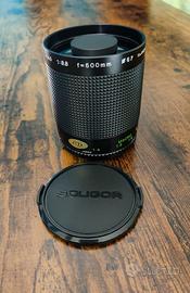 Obiettivo Soligor catadiottrico 500mm Mirror Lens