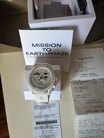 Omega Swatch Earthphase Moonshine Gold Bianco