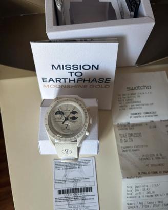 Omega Swatch Earthphase Moonshine Gold Bianco