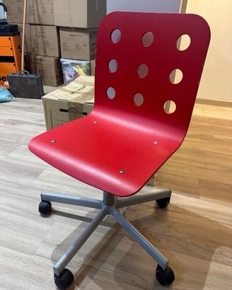 2sedie rosse Ikea per cameretta o scrivania