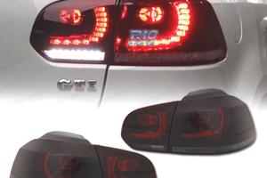 FANALI VOLKSWAGEN VW GOLF 6 08-12 LED ROSSO AFFUMI
