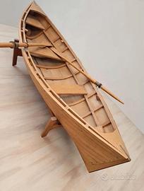 Barca decorativa  arredamento nautico legno rovere