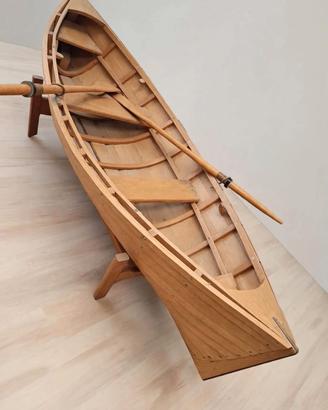Barca decorativa  arredamento nautico legno rovere
