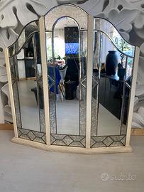 Paravento Separe’ stile liberty bianco