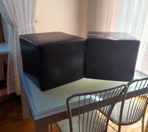 Pouf  in ecopelle poggiapiedi 