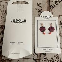 Orecchini Lebole pitonato rosa