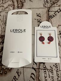 Orecchini Lebole pitonato rosa