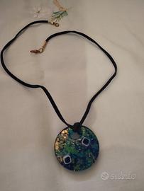 collana con ciondolo in glass di murano 