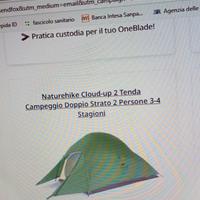 tenda da campeggio nuova 