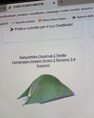 tenda da campeggio nuova 
