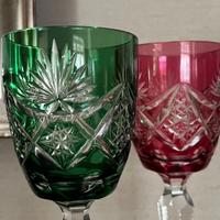 Calici in Cristallo di Boemia incamiciato