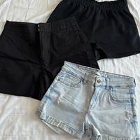 Shorts donna estivi xs neri jeans