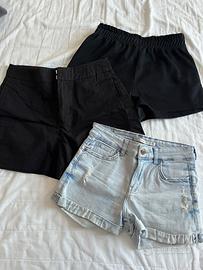 Shorts donna estivi xs neri jeans