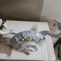 Applique da parete in ceramica 2 luci.