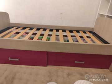 letto singolo con rete 